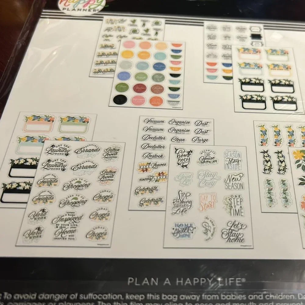Happy Planner - Everyday, Homebody dry erase clings - 179 pieces - NEW